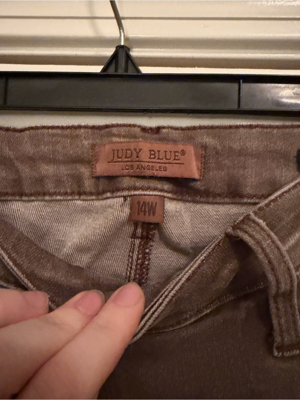 Judy Blue Retro Wide Brown Stretchy Jeans - Picture 3 of 7